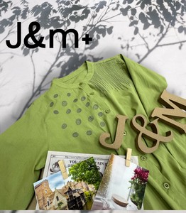 <2025春物新作>刺繡入りデザインブラウス　スタンドカラー　2025春物人気　J&m+