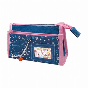 ■2025SS　新作■　平成メモリー　三角デニムペンケース　フワフワらびちゃん