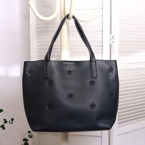 定番 人気商品【COOCO】星柄刺繍フェイクレザー トートバッグ  A4 対応