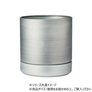 MC円柱メタルecoポット皿付 鉄はエコ　NAM 4　3200028NAM