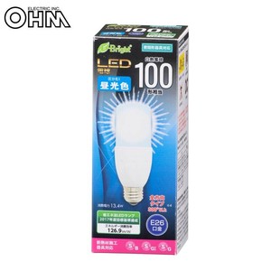 OHM LED電球 T形 E26 100形相当 昼光色 LDT13D-G IS20