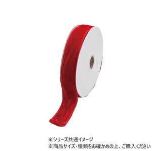 ワイヤーリボン　ビスコースベルベットリボン COTTON EDGING RD 3.8cm　9600088RD