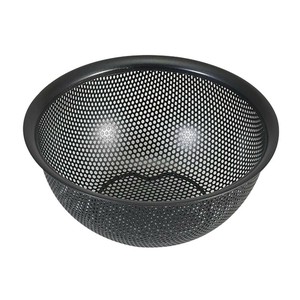リバティーコーポレーション シリコーン加工 ステンレス製 パンチングザル 15cm 足付 ブラック LD-450
