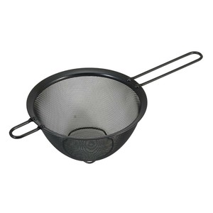 リバティーコーポレーション シリコーン加工 ステンレス製 ストレーナーザル 16cm 足付 ブラック LD-444
