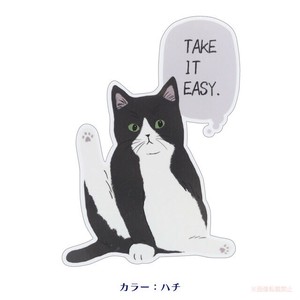 ネコマニアアイロンステッカー（大）（ハチ）
