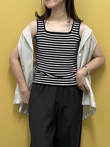 スクエアーボーダーニットタンク【2025SS新作】