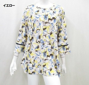 【春物新商品】プリント袖フリルチュニック
