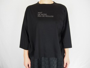 「PAS" DE MODE, PAS DE REGLES! シリコンPT」ビッグティーシャツ2025春夏新作