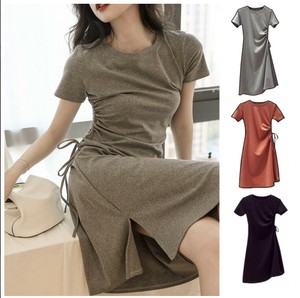 Casual Dress Tunic Side Gathered Casual [S/S NEW]