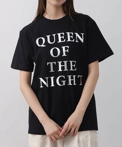 【2025新作】箔プリントデザインTシャツ-QUEEN-