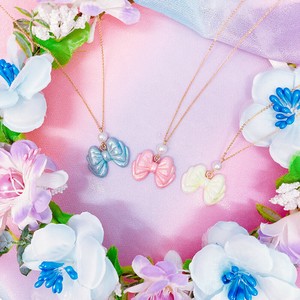 mnct リボン＆パール ネックレス（キッズ　子供　アクセサリー）
