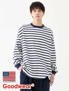 【2025春夏新作】USAコットンボーダーSUPER BIGロンT