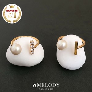 Gold-Based Ring Pearl Rings Jewelry Made in Japan