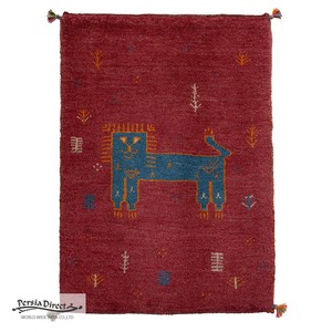 ギャッベ　ペルシャ　イラン　オーガニックウール　絨毯　ラグ　玄関マットL　66×93cm　ML2001_RE