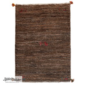 ギャッベ　ペルシャ　イラン　オーガニックウール　絨毯　ラグ　玄関マットL　64×88cm　ML2011_NE