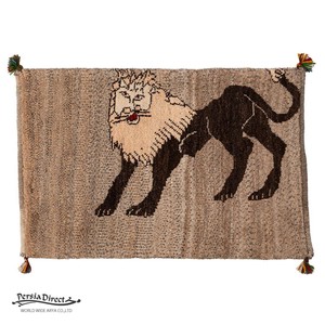 ギャッベ　ペルシャ　イラン　オーガニックウール　絨毯　ラグ　玄関マットL　55×82cm　ML1956_NE