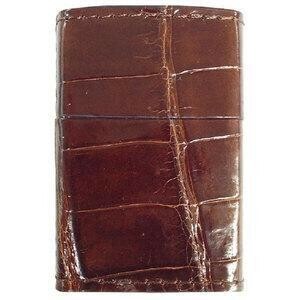 ZIPPO　革巻 クロコダイル　ブラウン