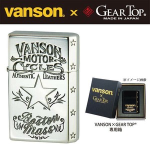 オイルライター　vanson×GEAR TOP　V-GT-07　スターデザイン　シルバー