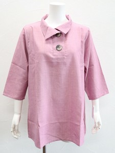 Button Shirt/Blouse Tunic 3/4 Length Sleeve