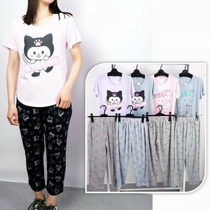 Tシャツ8分丈パンツ 上下セット  猫 キャラクター セットアップ  ルームウェア パジャマ
