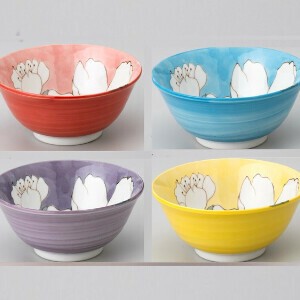 【日本桜】 48多用丼(外巻)  4色 （美濃焼・日本製・陶磁器）ピンク青紫黄