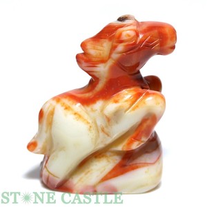 ☆一点物☆【彫刻置物】馬 約50×40mm サードオニキス No.03 【天然石 パワーストーン】