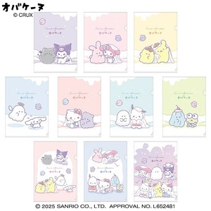■2025SS　新作■　サンリオキャラクターズ×オバケーヌ　トレーディングA5クリアファイル BOX