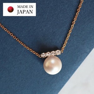 【SDギャザリング】日本製  ネックレス レディース パール バー 横 ラインストーン ジュエリー アクセ