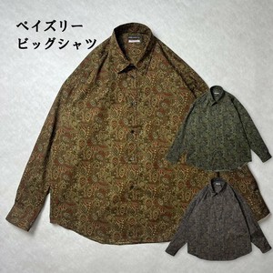 ペイズリービッグシャツ　日本製　総柄シャツ　カジュアル　アメカジ　ストリート　エスニック　モード
