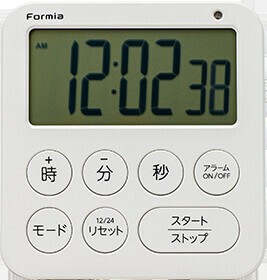 【ケース単位で販売】新品 フォルミア(Formia) 消音機能付きデジタルタイマー HT-027WH