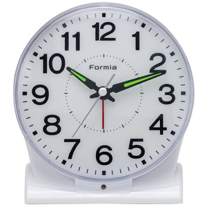 【ケース単位で販売】新品 フォルミア(Formia) 自動点灯機能付き目覚まし時計 HT-A031W-WH