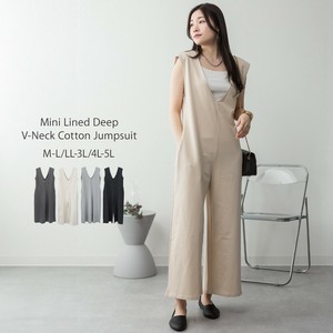 Jumpsuit/Romper V-Neck Sleeveless Cotton