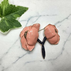 ブローチ　個性的　ゴールド　お花　フラワー　ピンク　牡丹