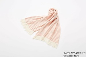 みやざきタオル 今治ショール シマ 180cm×70cm No.2 ピンク