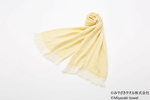 みやざきタオル 今治ショール シマシマ 180cm×70cm No.3 イエロー