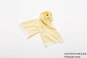 みやざきタオル 今治マフラー シマシマ レギュラー 160cm×34cm No.3 イエロー