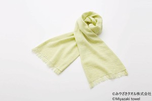 みやざきタオル 今治マフラー スラブ 160cm×34cm No.1 うす黄緑