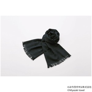 【★売れ筋商品★】みやざきタオル 今治マフラー オリジナル 140cm×34cm No.11 ブラック