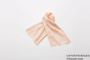 みやざきタオル 今治マフラー ショート 94cm×34cm No.34 サーモンピンク