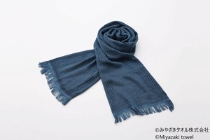 みやざきタオル 今治マフラー エコ 160cm×34cm No.9 ダークネイビー