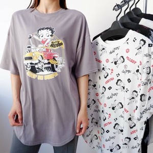 T-shirt BIG T-Shirt Big Tee Summer Short Sleeve betty boop Unisex