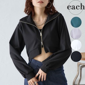 【each 新作】ダブルジップ・クロップドブルゾン 　カットソー　ボレロ　セット可　each東京