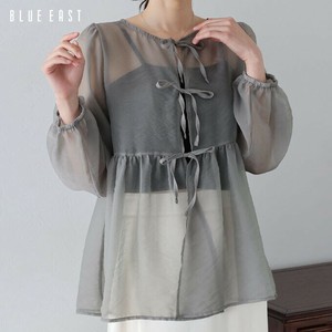 Button Shirt/Blouse Peplum Sheer [2025 NEW]