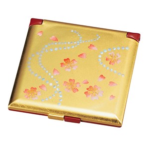 Table Mirror Gold Foil Compact Made in Japan