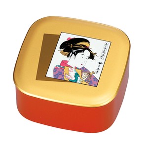 おみやげ小物入れ 金・洗朱塗 歌麿  [贈り物 小物入れ 日本製]