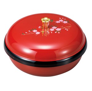 5.5鈴菓子器 朱 桜   [贈り物 キャニスター 日本製]