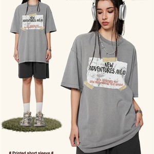 P20604 トップス Tシャツ 欧米風 ペアルック プリント 2025春秋新作 カジュアル 半袖 メンズ