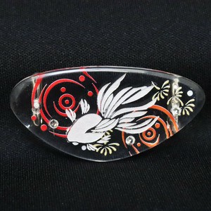 【 帯留め 】夏帯留 アングル 金魚　レッド (1173-1636-010)