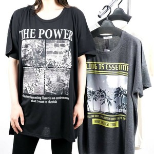 スーパービッグTシャツ　BIG Tシャツ ビッグTシャツ  英字 ロゴ 転写 プリント 夏 ユニセックス