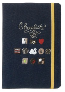 【2025春夏新作】【刺繍文具】【annas・アンナス】刺繍B6ノート　チョコ　D180-16